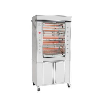 Rotisol USA GF975-5E-SS Electric 5 Spit Commercial Rotisserie w/ 15 Bird Capacity, 208-230v/3ph, Silver