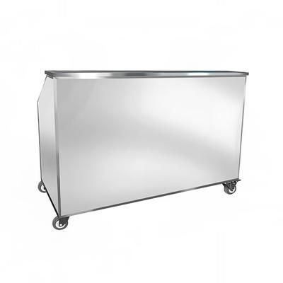 Eastern Tabletop Z946SS Portable Bar for Indoor/Outdoor - 66"L x 32"W x 47 1/2"H, Stainless Steel