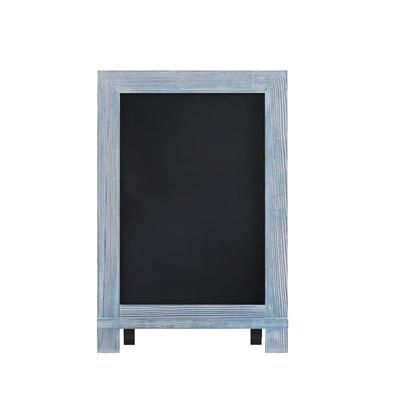 Flash Furniture HFKHD-GDIS-CRE8-912315-GG Chalkboard Sign w/ Legs - 9 1/2" W x 14"H, Pine Wood Frame, Blue