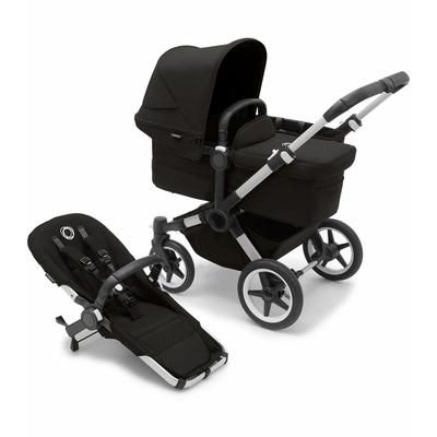 Bugaboo Donkey 5 Mono Complete Single-to-Double Stroller - Aluminum / Midnight Black / Midnight Blac