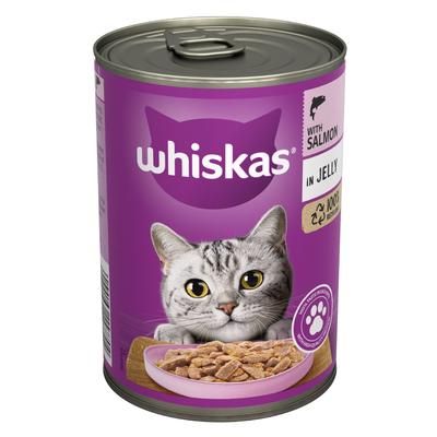 12x400g Salmon in Jelly Whiskas 1+ Wet Cat Food