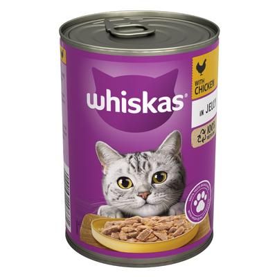24x400g Chicken in Jelly Whiskas 1+ Wet Cat Food