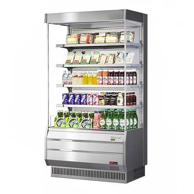 Turbo Air TOM-40S-N 39" Vertical Open Air Cooler w/ 5 Levels, 115v/1ph, Silver