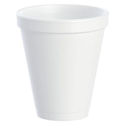 Dart 12J16 J Cup 12 oz Insulated Foam Cup - Polystyrene, White