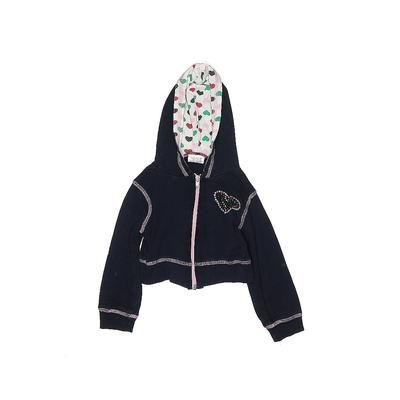 Jenna & Jessie Zip Up Hoodie: Blue Tops - Kids Girl's Size 4