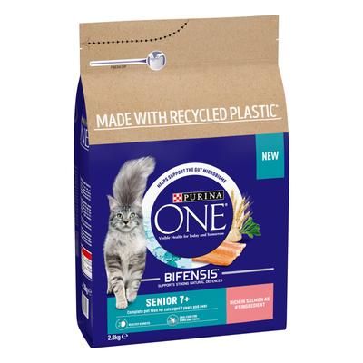 2.8kg Senior 7+ Salmon & Whole Grains Purina ONE Dry Cat Food