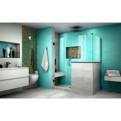 Dreamline DreamLine Unidoor Plus 59 inch W x 36 3/8 inch D x 72 inch H Frameless Hinged Shower Enclosure in Oil Rubbed Bronze SHEN-2423363436-06
