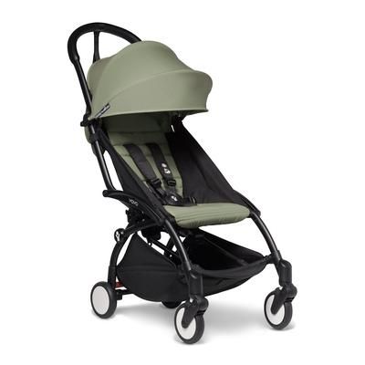 Babyzen YOYO2 Ultra Compact Complete 0+/6+ Stroller & Rolling Bag Bundle - White / Olive