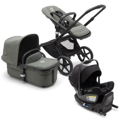 Bugaboo Fox 5 + Turtle Air Travel System Bundle - Black / Forest Green / Forest Green / Black