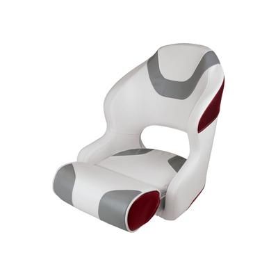 Wise Baja Bucket Seat w/ Flip Up Bolster Brite White/Marble Grey/Dark Red Large 3315-1774