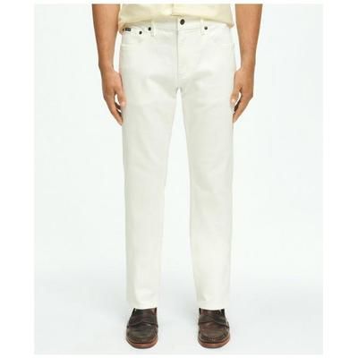 Brooks Brothers Men's Straight Fit Denim Jeans | White | Size 38 32