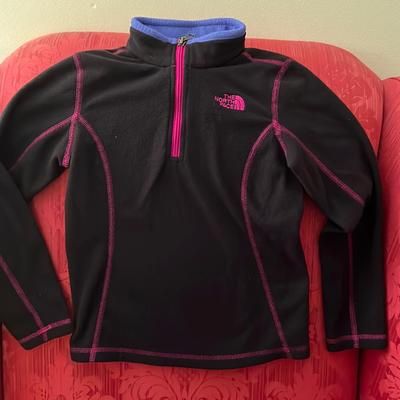 The North Face Shirts & Tops | Girls North Face Glacier 1/4 Zip Up Fleece Black/Pink/Blue Size Xs | Color: Black | Size: Xsg