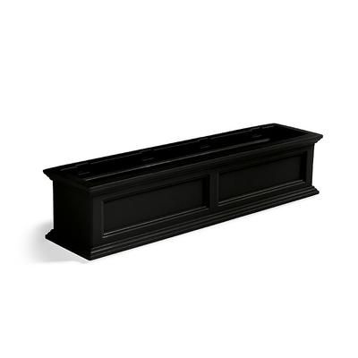 Devon Easy-Care Window Planter - Black, 3' - Grandin Road