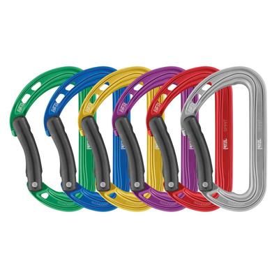 Petzl Spirit Bent Carabiner - 6 Pack Blue/Gray/Violet/Green/Red/Yellow M061AB01