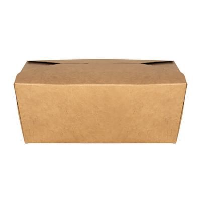 ITI TG-KB- 4 112 oz Kraft Microwavable Folded Paper 4 Take-Out, 7.75" x 5.5" x 3.5", Brown