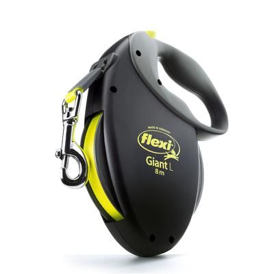 8m Flexi Black & Neon Reflect Cord Dog Lead