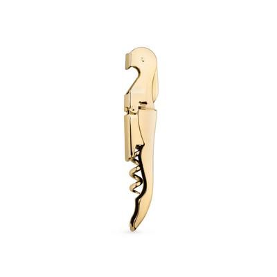 Gold Signature Double Hinged Corkscrew by Viski in Metallic