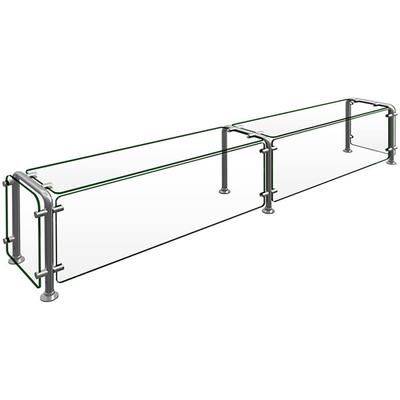 Hatco ED20-07212 Full Service Mounted Food Shield - 72" x 12" x 18", Glass/Stainless Steel, Clear, 0.38 in