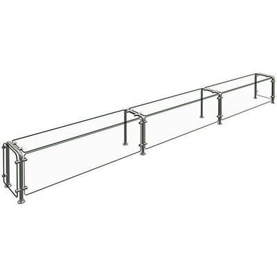 Hatco ED20-13212 Full Service Mounted Food Shield - 132" x 12" x 18", Glass/Stainless Steel, Clear, 0.38 in