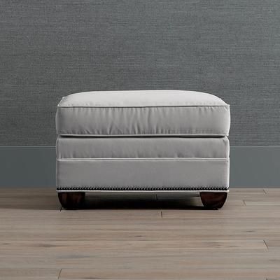 Warren Ottoman - Java Ross Performance Leather - Frontgate