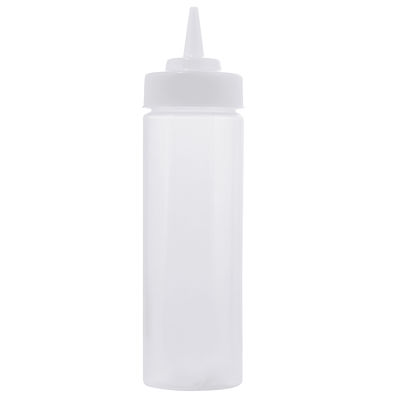 Tablecraft 11253C 12 oz Squeeze Dispenser, Wide Mouth, Polyethylene, Natural