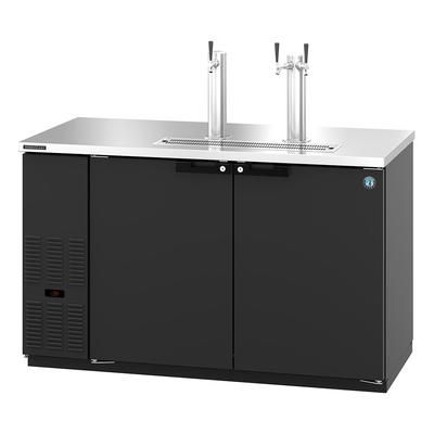 Hoshizaki DD59 59 1/2" Kegerator Commercial Beer Dispenser w/ 2 Keg Capacity - 2 Columns, Black, 115v