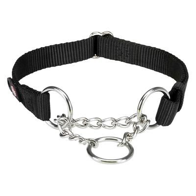 Trixie Premium Pull Stop Dog Collar | Black | Size M-L: 35-50cm Neck Circumference, 20mm (W)