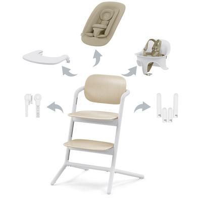 Cybex LEMO 2 High Chair 4-in-1 Set - Sand White