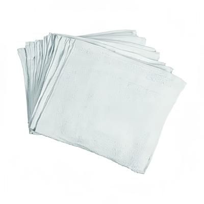 Chef Revival HTI275W White Ribbed Cotton Bar Towel, 16" x 27"