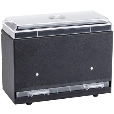 Vollrath 3825-06 Single Sided Straw Dispenser - 250 Capacity, Black, 250 Straw Capacity, 9" x 4" x 7"