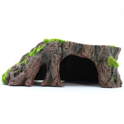 Aqua-Flora Tree Stump, Small, Brown