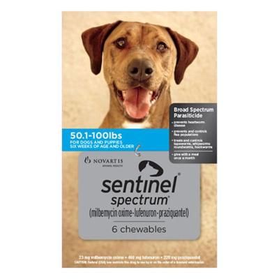 Sentinel Spectrum For Dogs 50.1-100 Lbs (Blue) 3 Chews