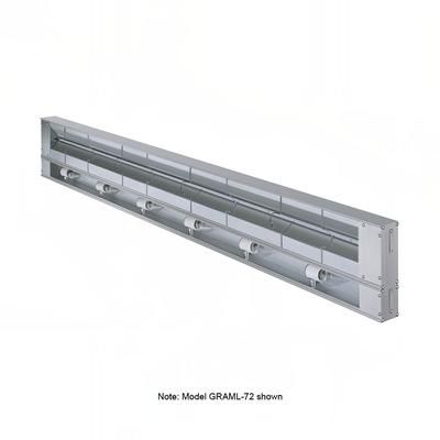 Hatco GRAML-72 72" Maximum Watts Infrared Strip Warmer - Single Rod, 1 Remote Toggle Control, 120v, Silver