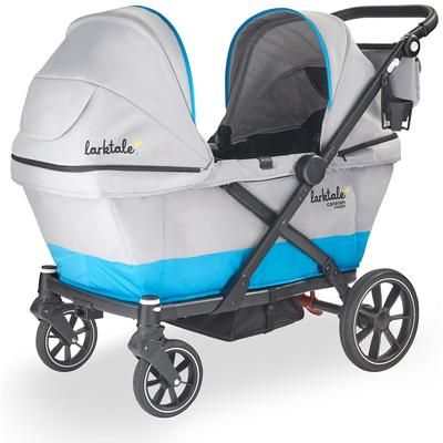 Larktale Caravan Coupe (2 Seater) Stroller Wagon - Gray/Blue