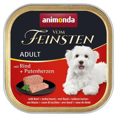 6x150g Beef & Turkey Hearts Adult Animonda vom Feinsten Wet Dog Food