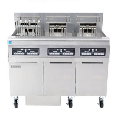 Frymaster FPRE317 208/1 Commercial Electric Fryer - (3) 50 lb Vats, Floor Model, 208v/1ph, Stainless Steel