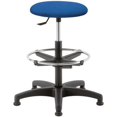 Tabouret Tissu Bleu Rep/pieds Assise Hteur 53 A 73 Cm - Linea Fabbrica