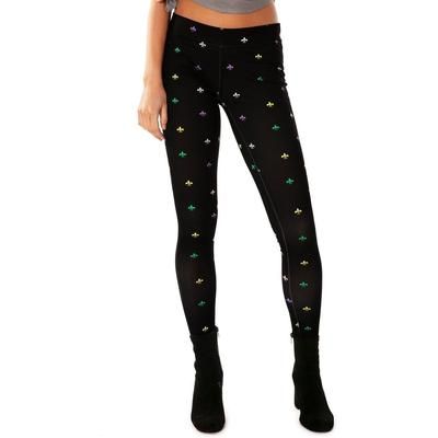 Black Fleur De Lis Leggings