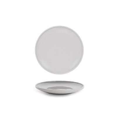 Front of the House DSP047GYP22 7 1/2" Round Bevel Plate - Porcelain, Stone, Stone, Gray