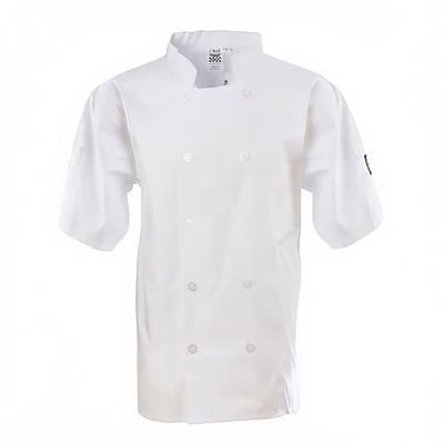 Chef Revival J105-XS Chef's Jacket w/ Short Sleeves - Poly/Cotton, White, X-Small