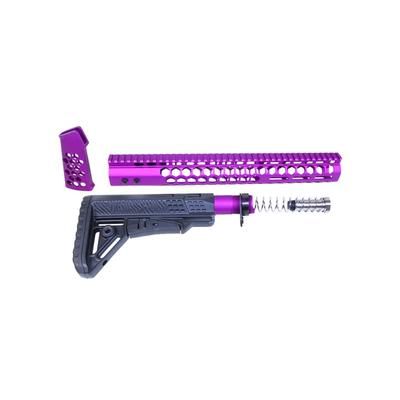 Guntec USA AR .308 Honeycomb Series Gen 2 Complete Furniture Set Purple HC-SET-G2-308-PURPLE
