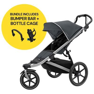 Thule Urban Glide 2 Jogging Stroller Essentials Bundle - Dark Shadow