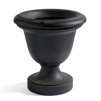 Trianon Topiary Pedestal Planter - Aged Charcoal - Grandin Road