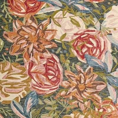 Ellen Floral Hooked Wool Rug - 3'6" X 5'6" - Grandin Road