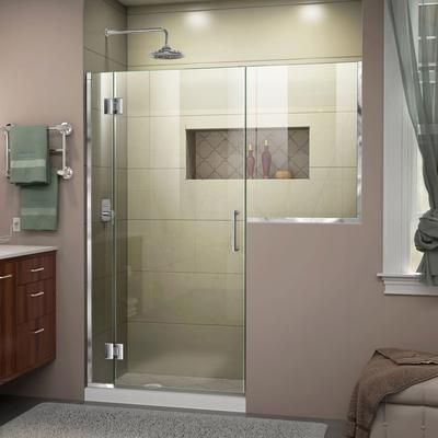 Dreamline DreamLine Unidoor-X 60 - 60 1/2 inch W x 72 inch H Frameless Hinged Shower Door in Chrome D1243034-01