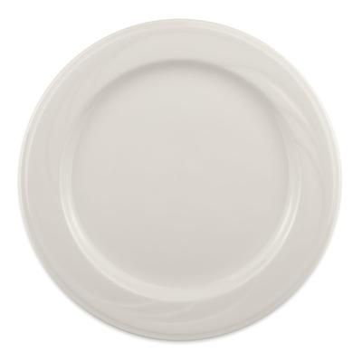Libbey 950038333 10 5/8" Round Plate w/ Cascade Pattern & Turina Shape, Flint Body, White