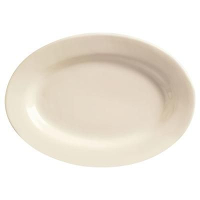 Libbey PWC-13 Oval Cream White Rolled Edge Platter, Princess White, 1 Dozen