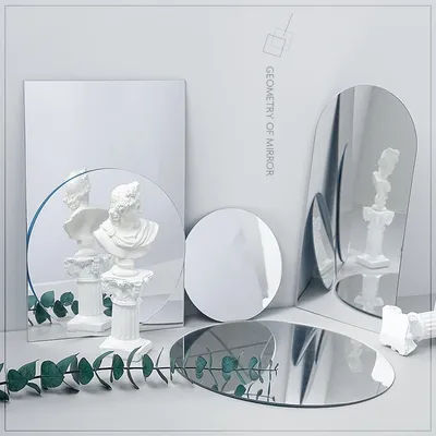 INS Photo Props Acrylic Mirror Set Product Reflector Inverted Photography Props fotografia Shooting Props for Jewelry Cosmetics