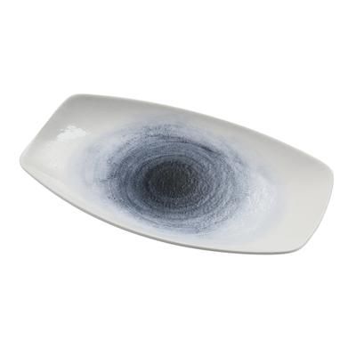 Yanco UN-213 Rectangular Universe Plate - 13 1/4" x 7 1/2", China, Blue