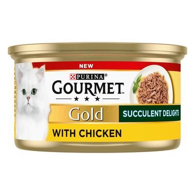 12x85g Chicken Gourmet Gold Succulent Delights Wet Cat Food
